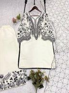 PREMIUM SEQUENCE EMBROIDERED TOP, PALAZZO & DUPATTA SET-MANSH-00010