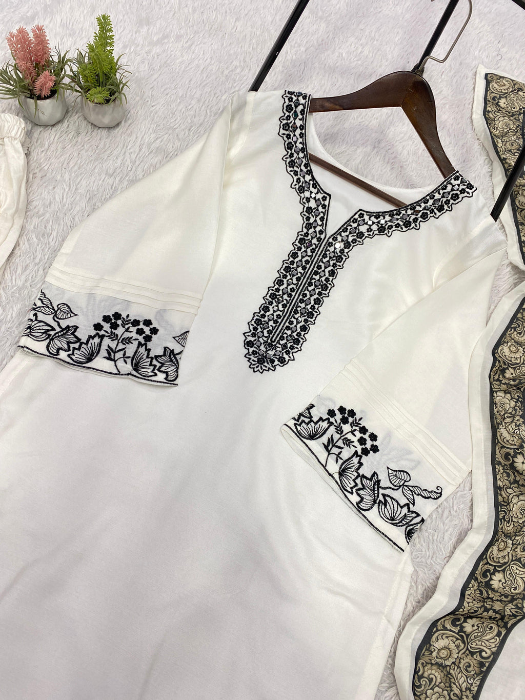 EMBROIDERED TOP SALWAAR WITH DUPATTA-MANSH-00011
