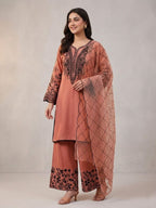 PREMIUM SEQUENCE EMBROIDERED TOP, PALAZZO & DUPATTA SET-MANSH-00010