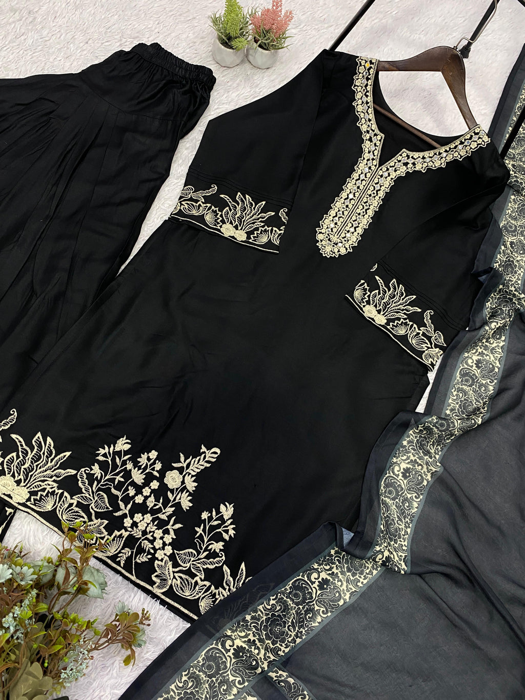 EMBROIDERED TOP SALWAAR WITH DUPATTA-MANSH-00011