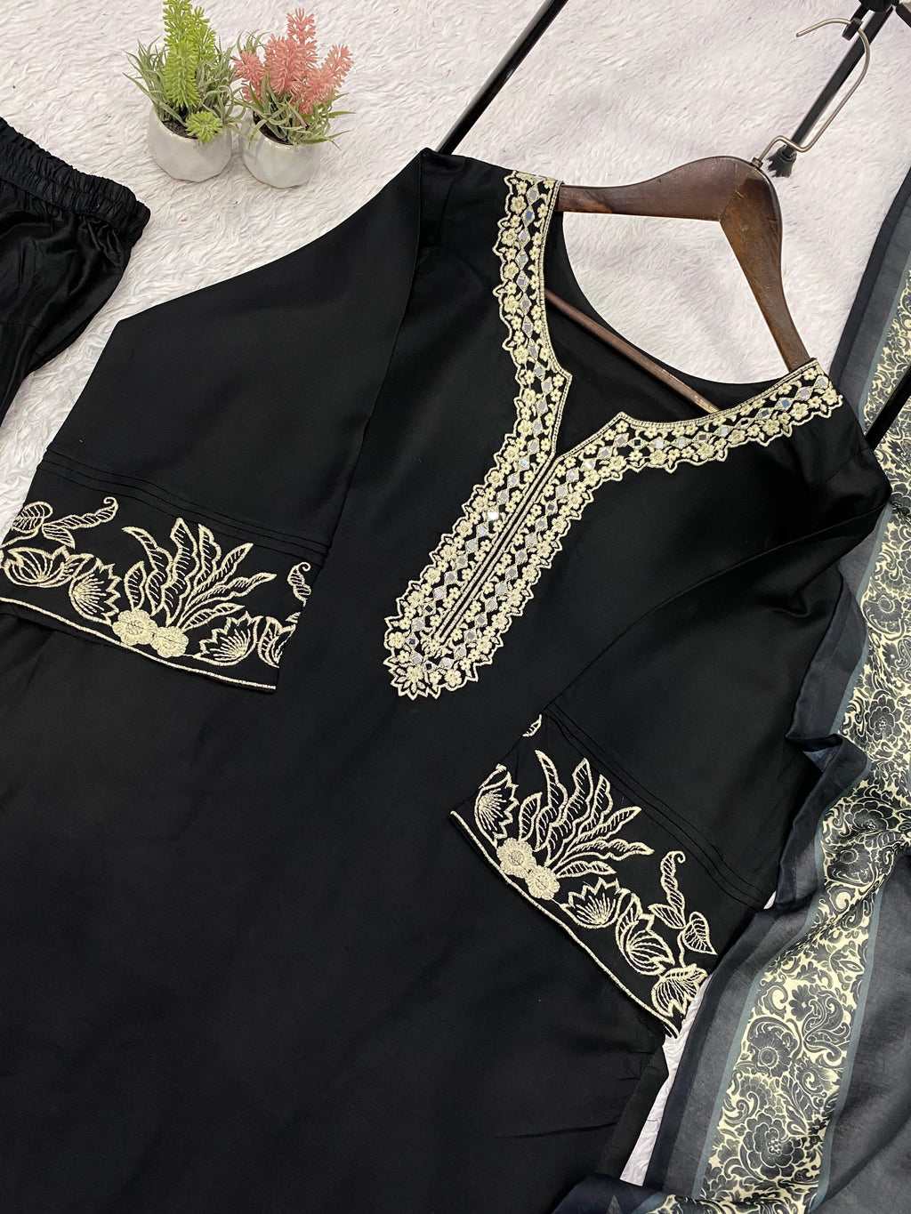 EMBROIDERED TOP SALWAAR WITH DUPATTA-MANSH-00011
