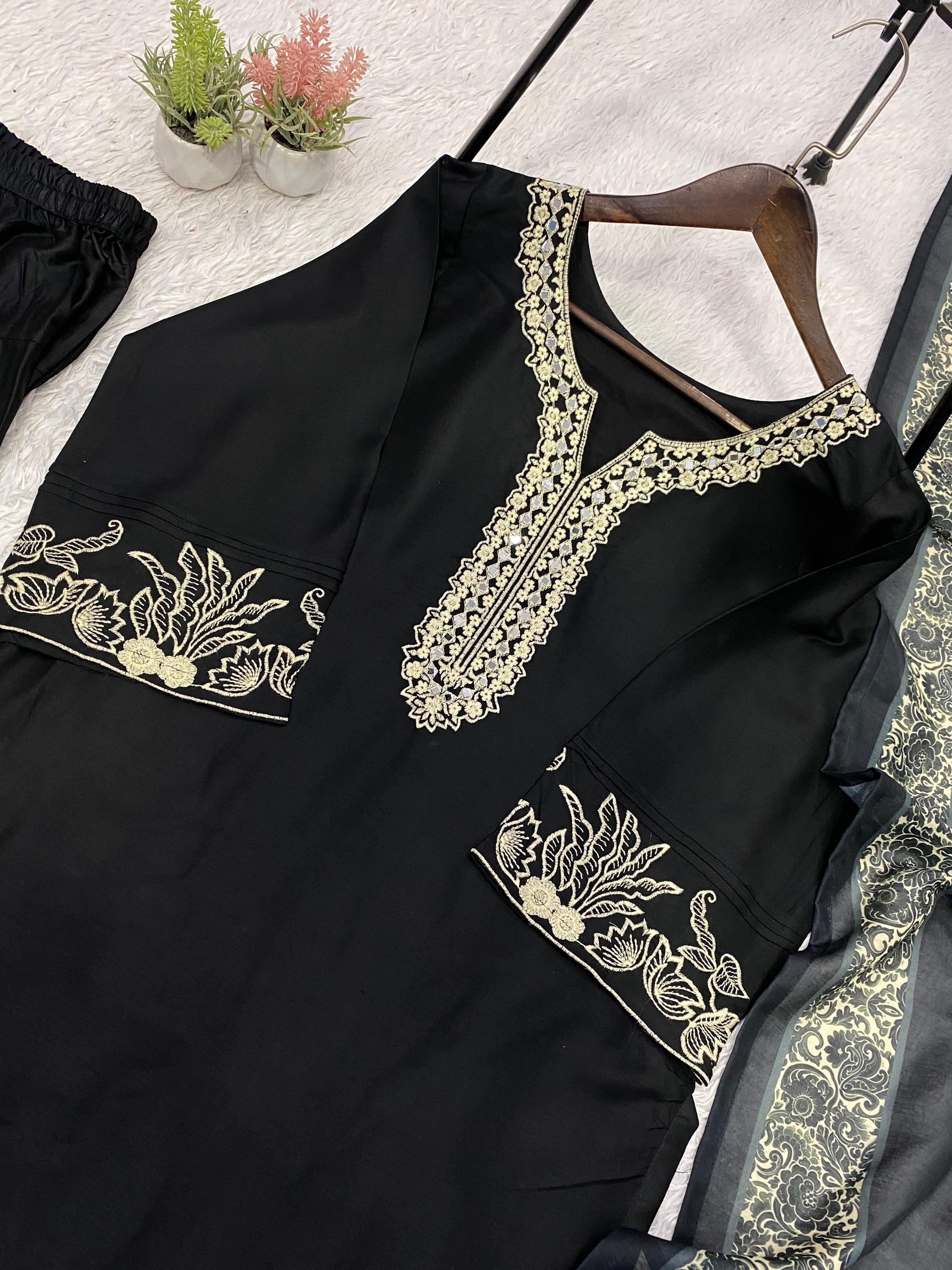 EMBROIDERED TOP SALWAAR WITH DUPATTA-MANSH-00011