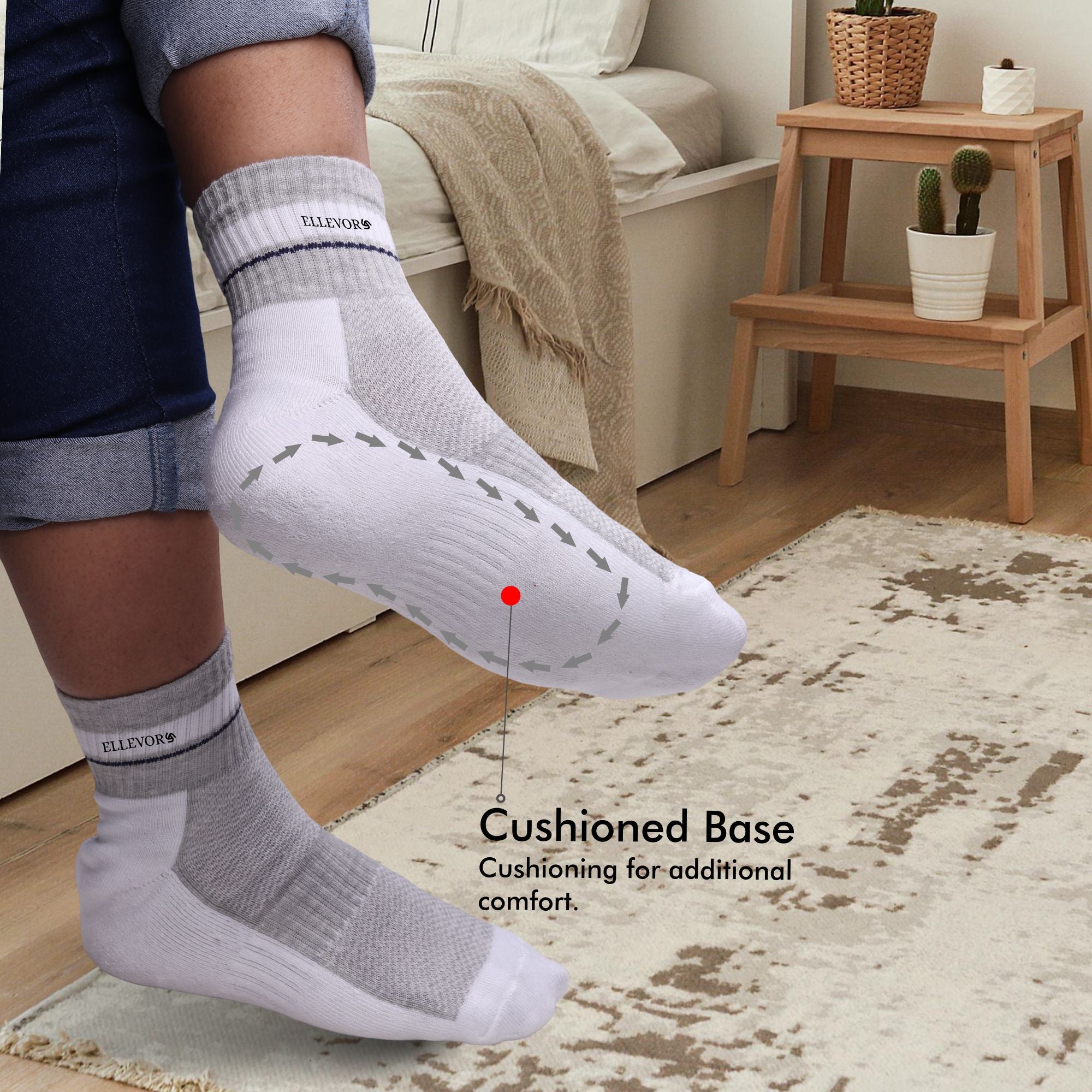 SoleVibe Ankle-Length Unisex Socks-Pack of 2