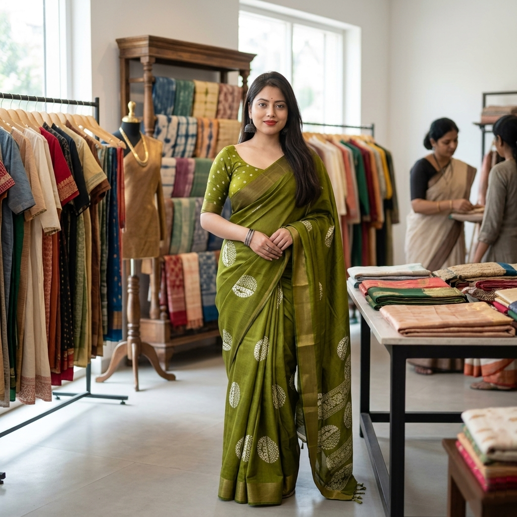 Soft Cotton Printed Saree