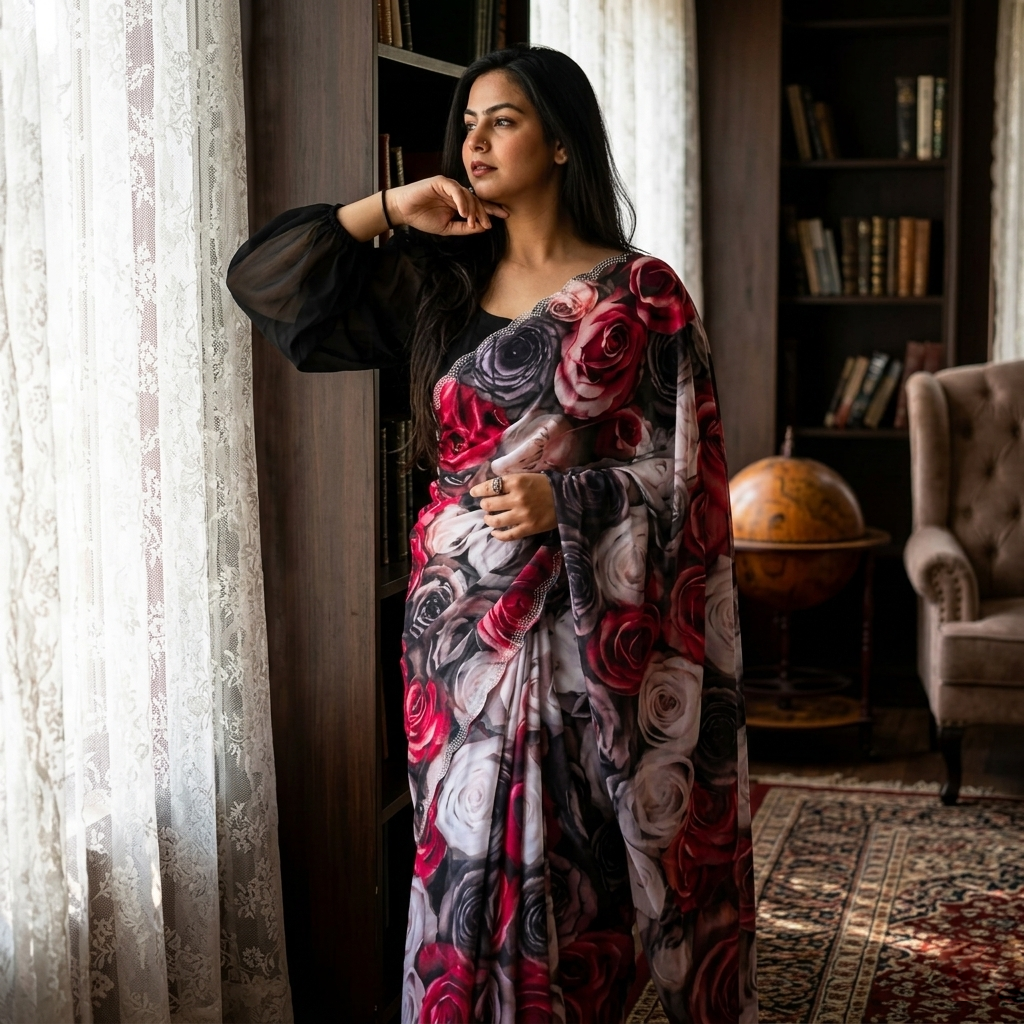 Georgette Printed Sarees