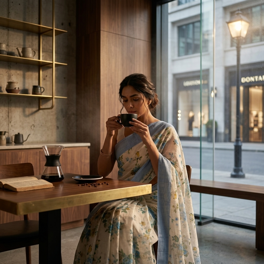 Linen Blend Saree