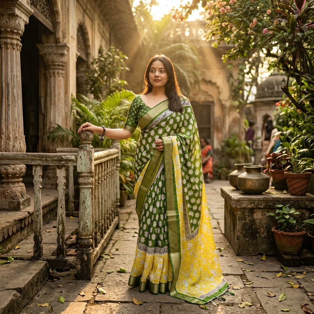 Soft Cotton Printed Saree