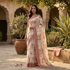 Linen Blend Saree