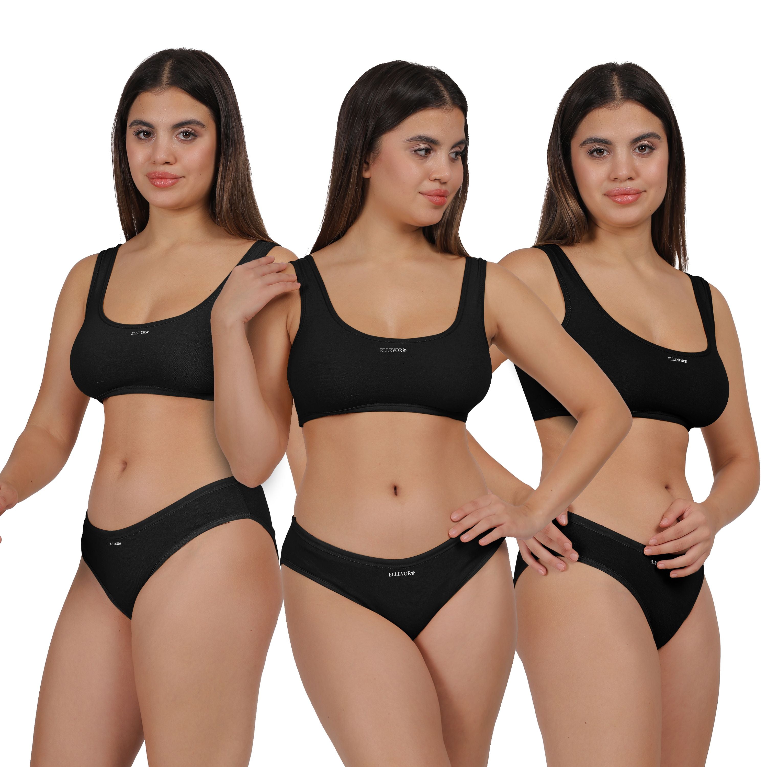 ZestFit AirBra & Panty Set-Pack of 3