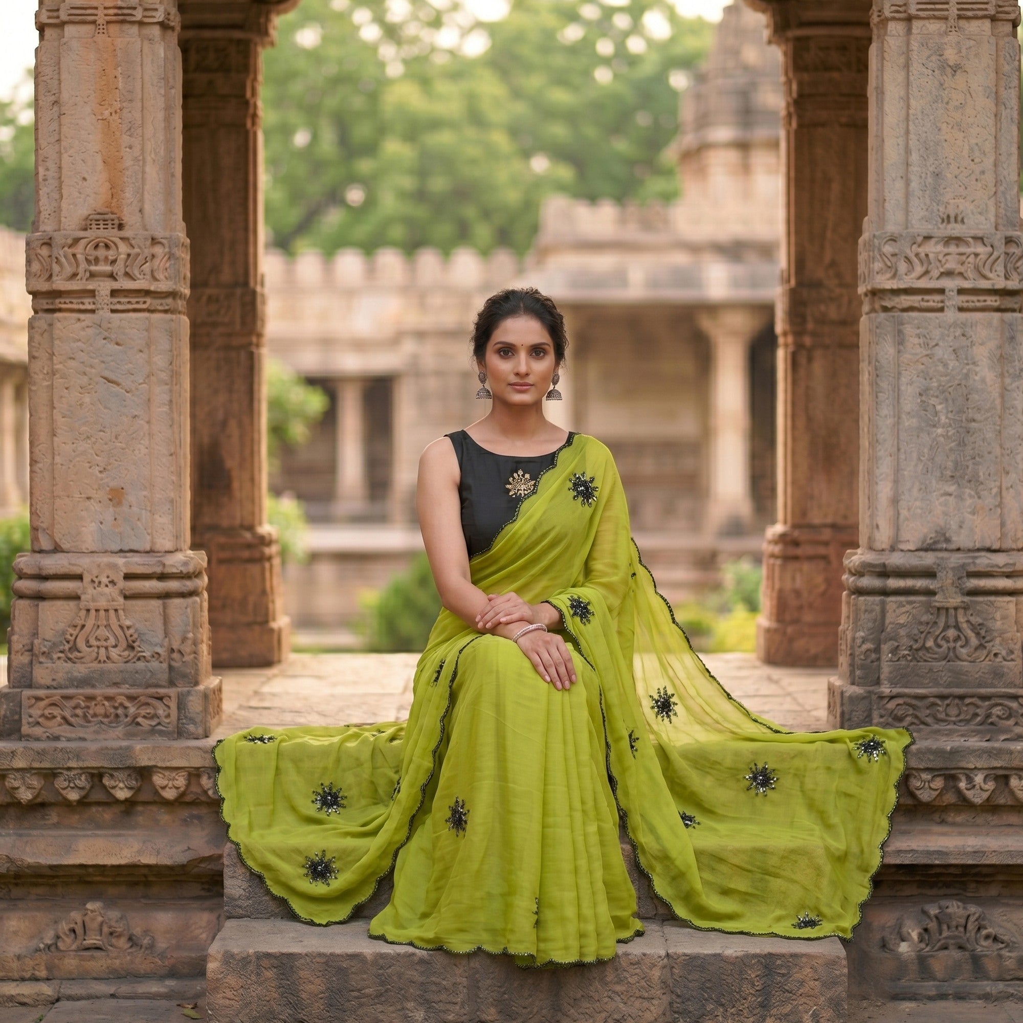 Star Georgette Soft Silk Saree