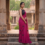 Star Georgette Soft Silk Saree