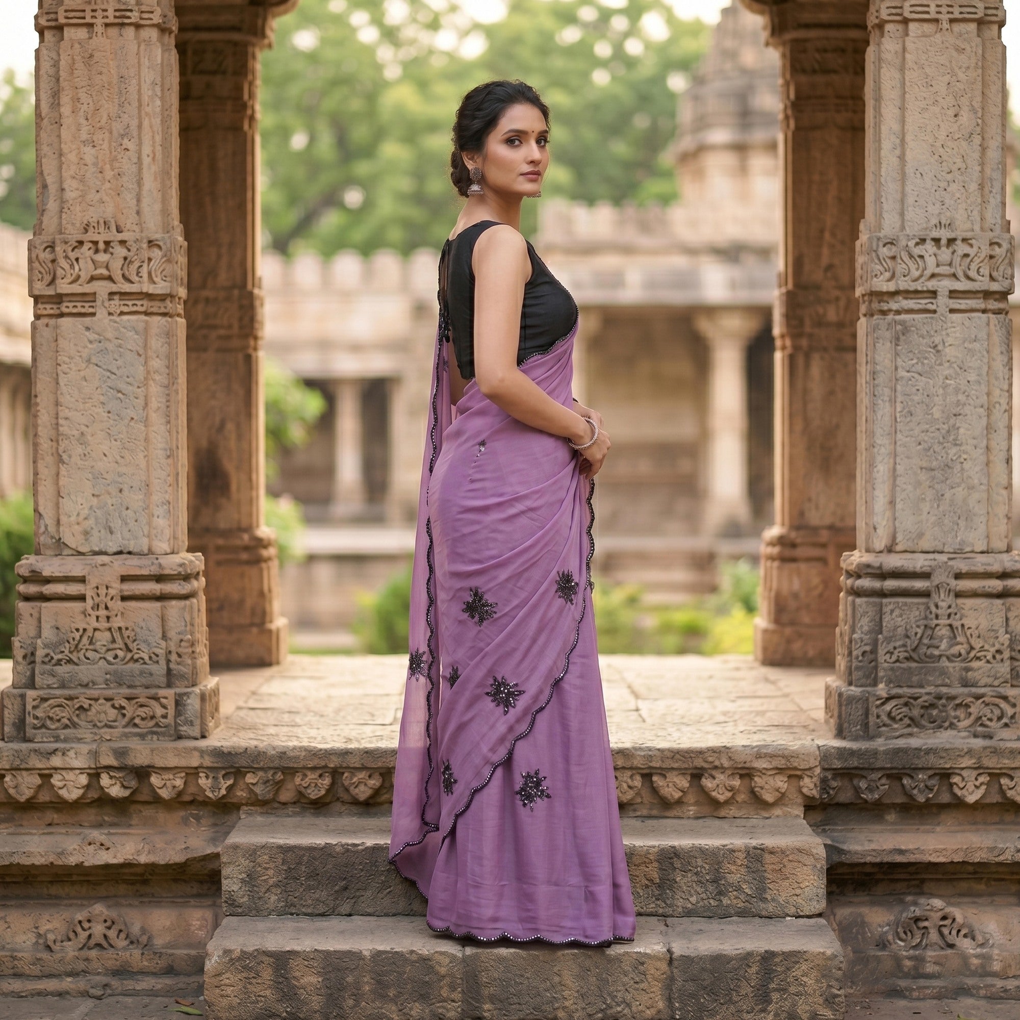 Star Georgette Soft Silk Saree