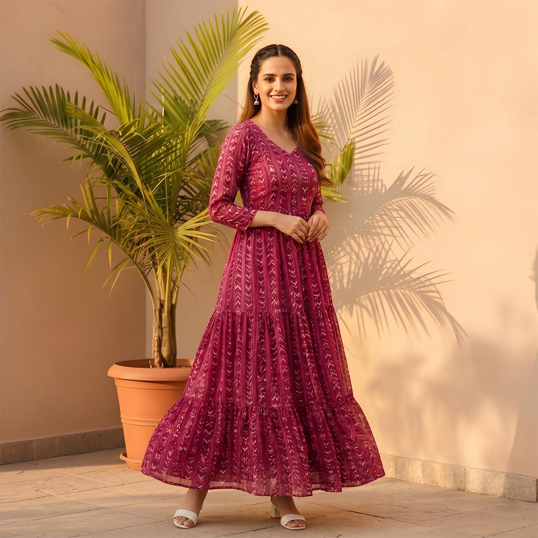 Georgette Ethnic Suit