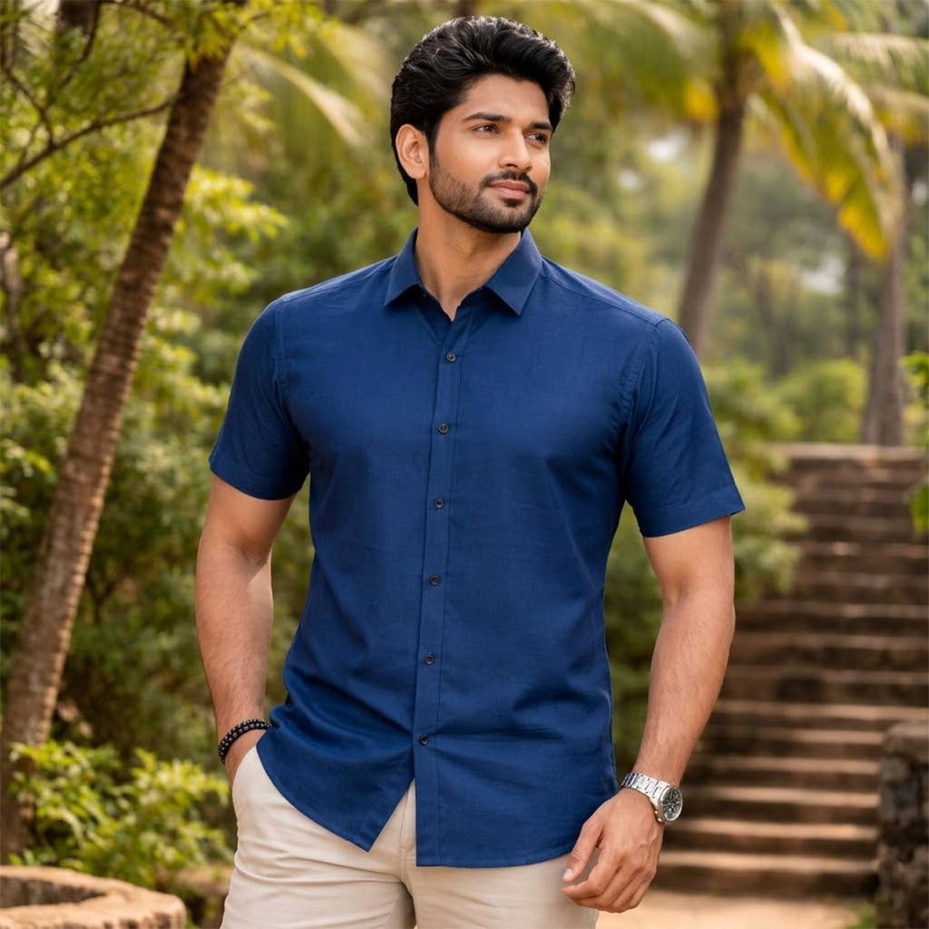 Silk Cotton Mens Shirt-ELLE91439