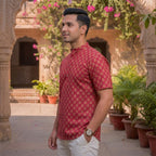 Cotton Men Short Kurta-ELLE111118