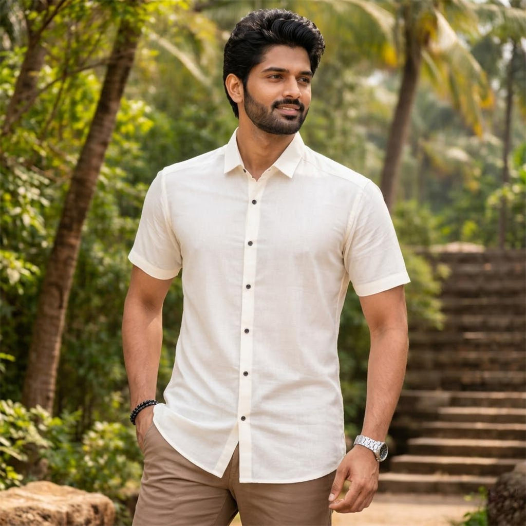 Silk Cotton Mens Shirt-ELLE91439