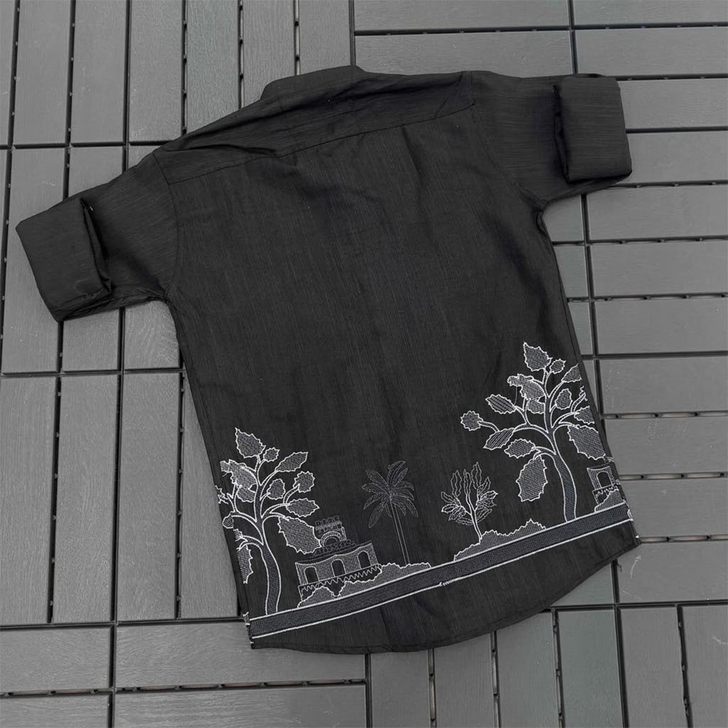 Linen Casual Mens Shirt-ELLE113986