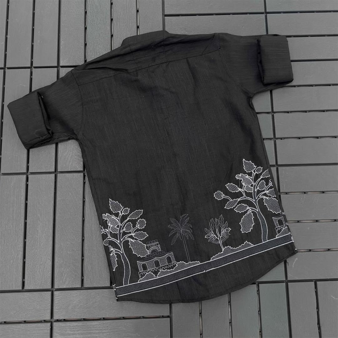 Linen Casual Mens Shirt-ELLE113986