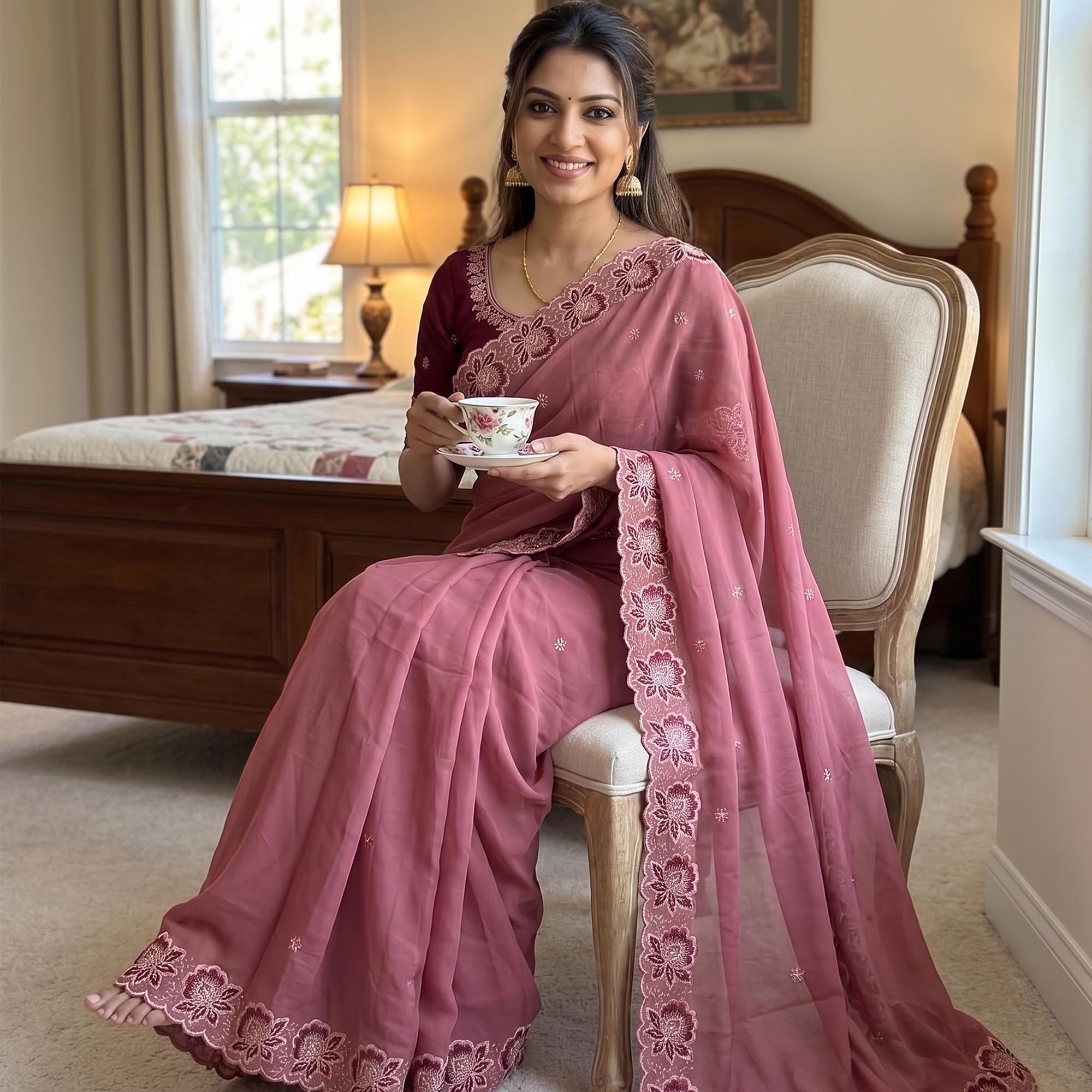Georgette Festive Saree