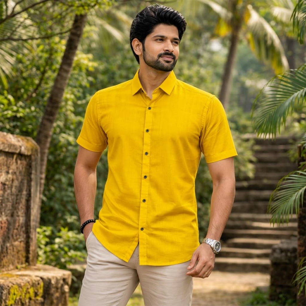 Silk Cotton Mens Shirt-ELLE91439