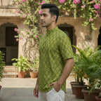 Cotton Men Short Kurta-ELLE111118