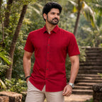 Silk Cotton Mens Shirt-ELLE91439