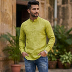 Cotton Men Designer Ethnic Kurta-ELLE114162