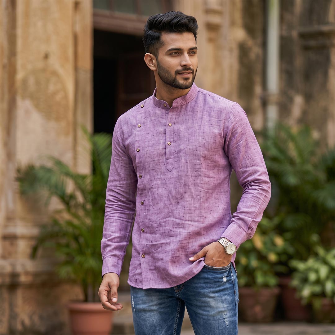 Cotton Men Designer Ethnic Kurta-ELLE114162