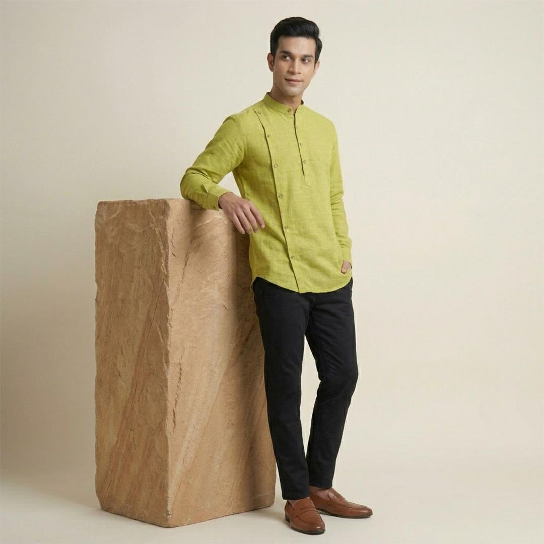 Cotton Mens Kurta-ELLE114173