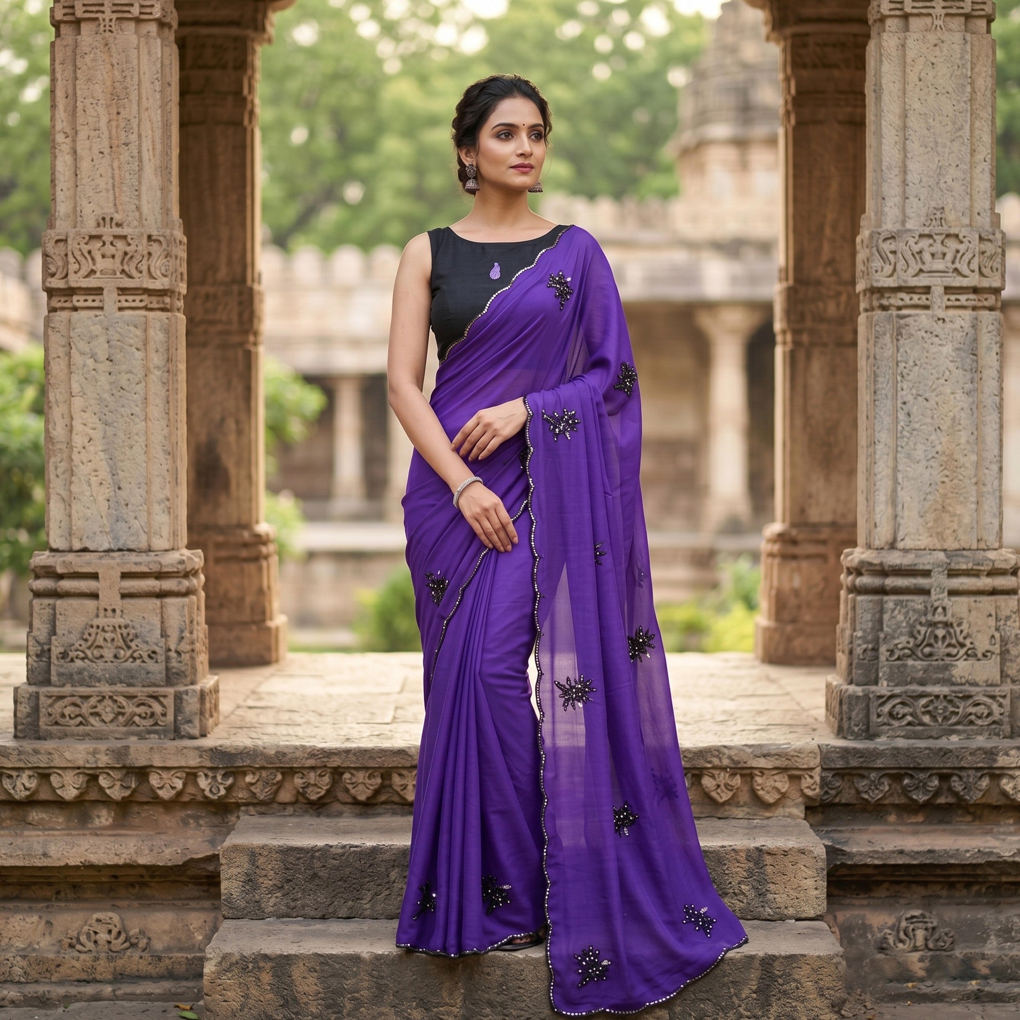 Star Georgette Soft Silk Saree