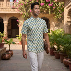 Cotton Men Short Kurta-ELLE111118