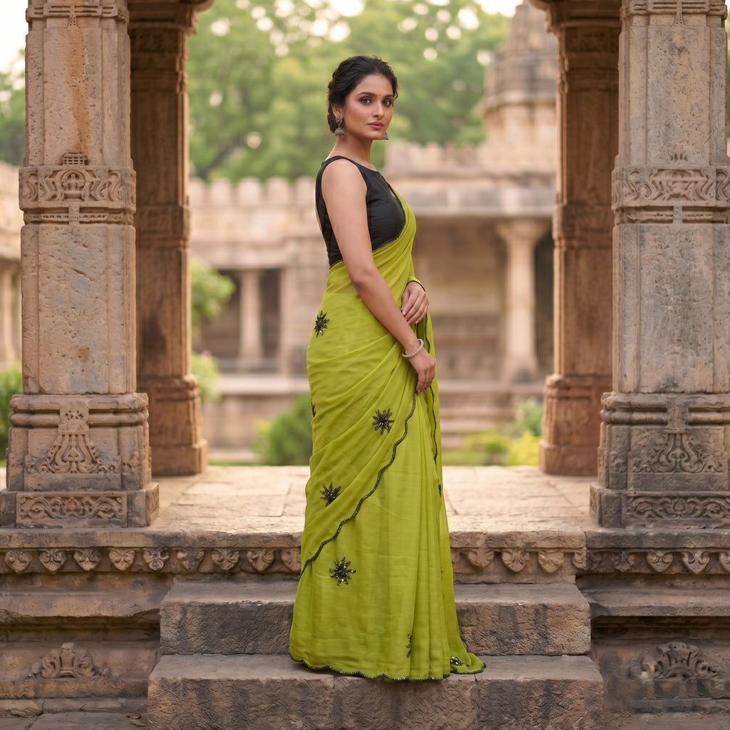 Star Georgette Soft Silk Saree