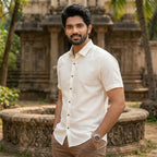 Silk Cotton Mens Shirt-ELLE91439