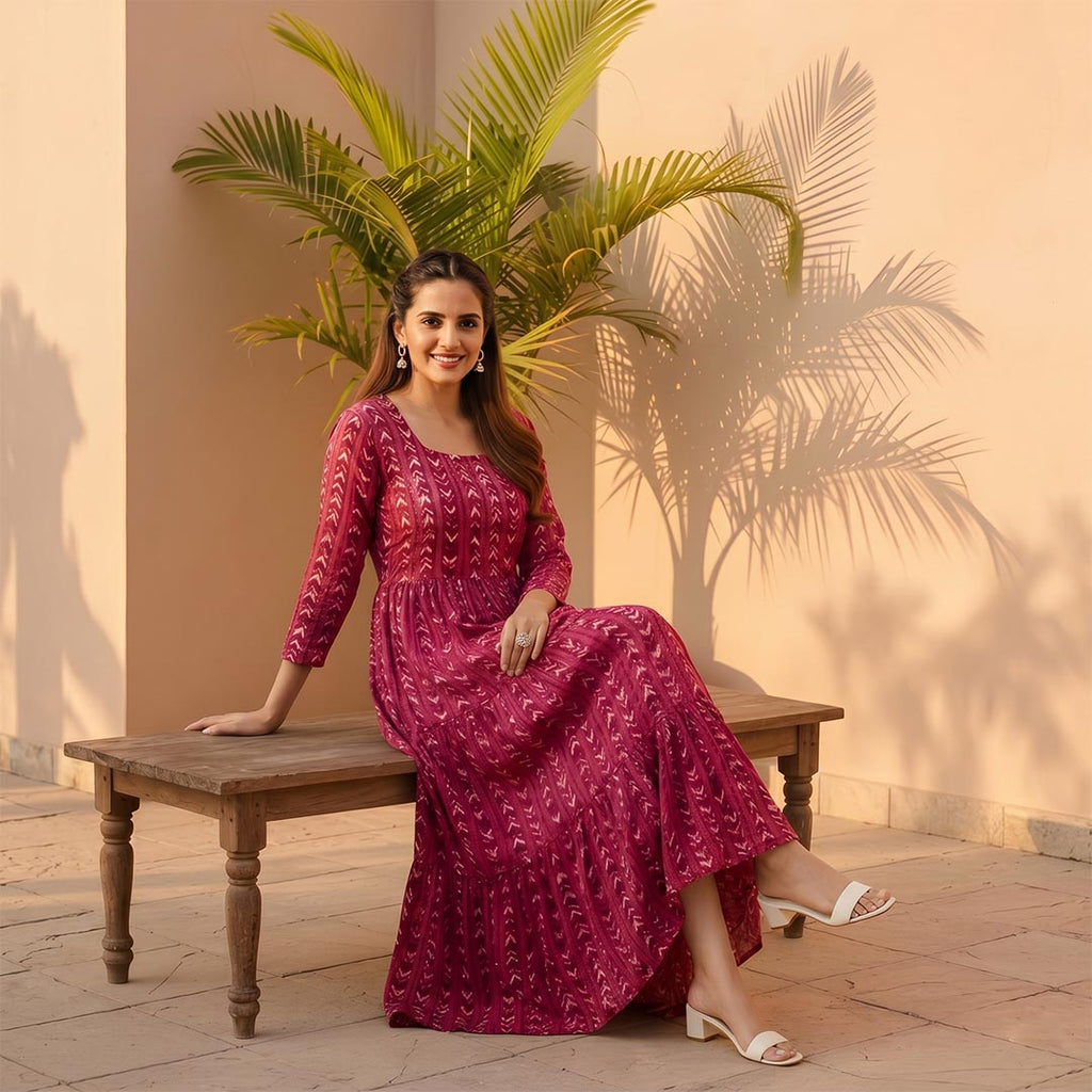 Georgette Ethnic Suit
