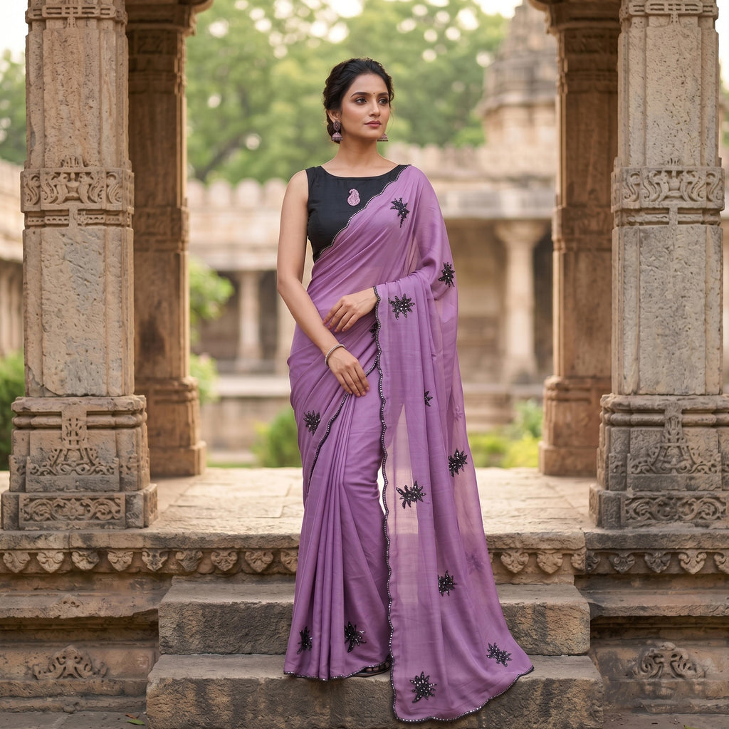 Star Georgette Soft Silk Saree
