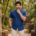 Silk Cotton Mens Shirt-ELLE91439