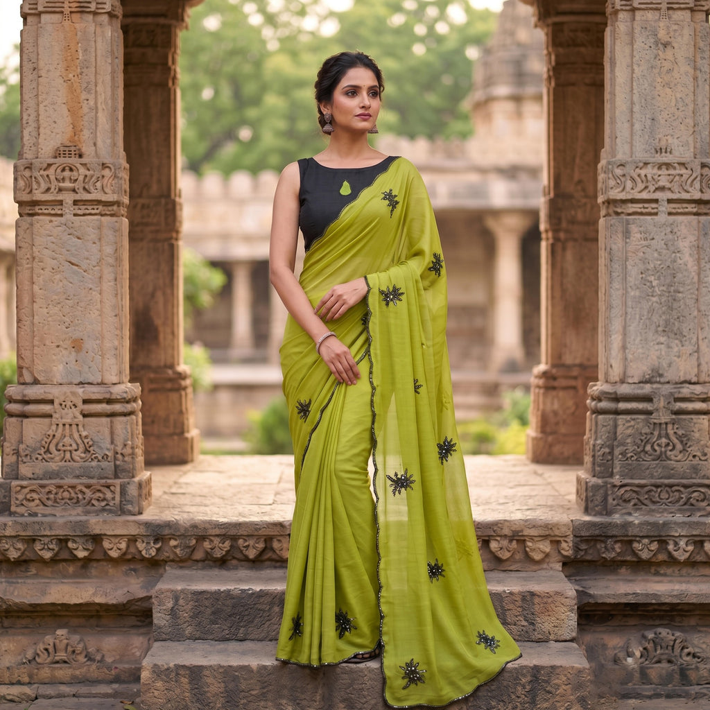 Star Georgette Soft Silk Saree