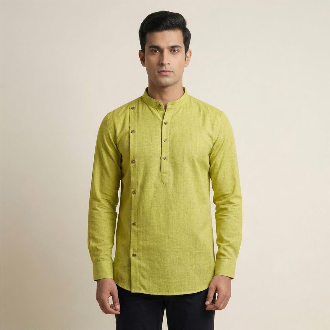 Cotton Mens Kurta-ELLE114173