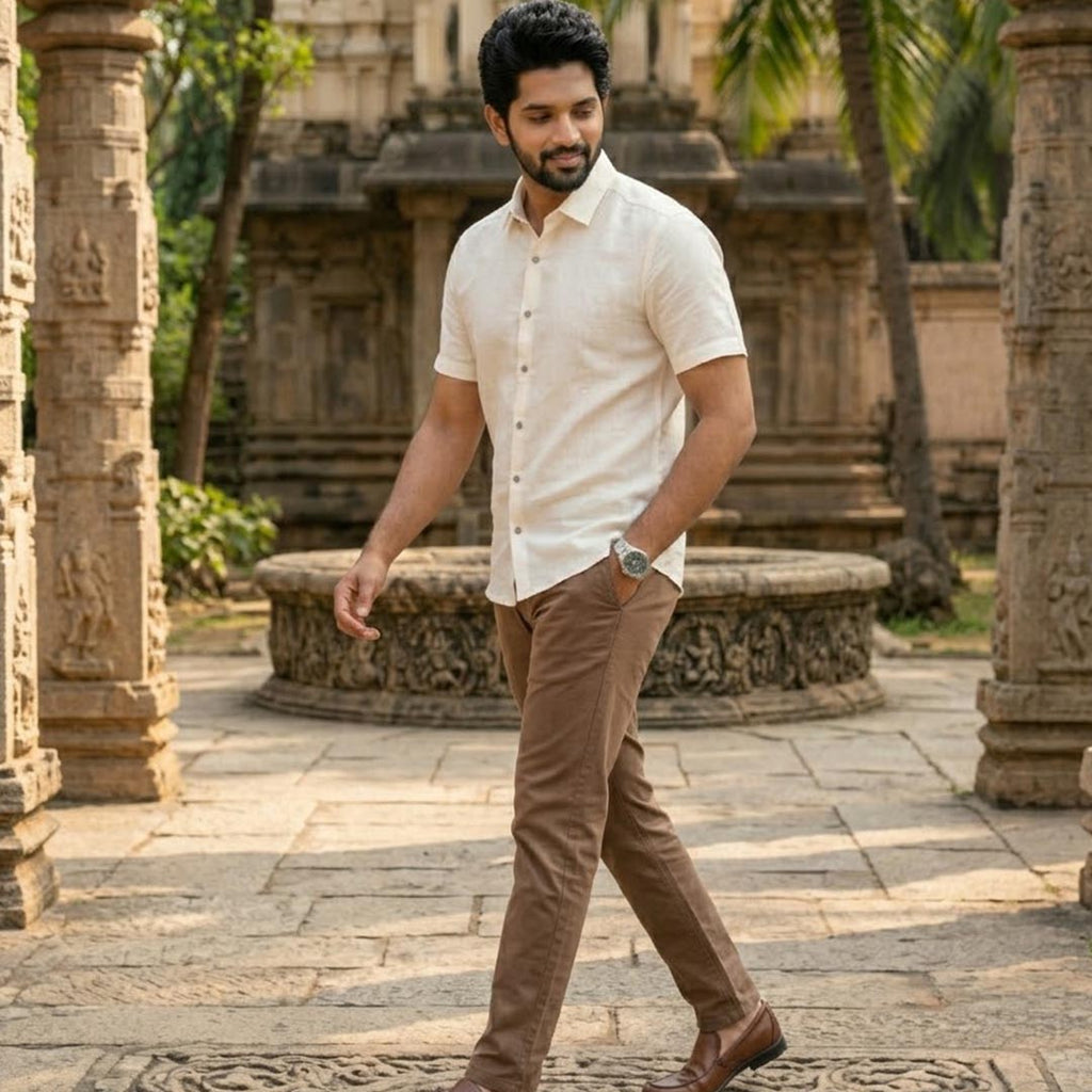 Silk Cotton Mens Shirt-ELLE91439