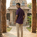 Silk Men Short Kurta-ELLE111106