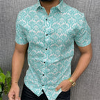 Cotton Casual Wear Mens Printed Shirts-ELLE91729
