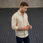 Linen Casual Mens Shirt-ELLE113986
