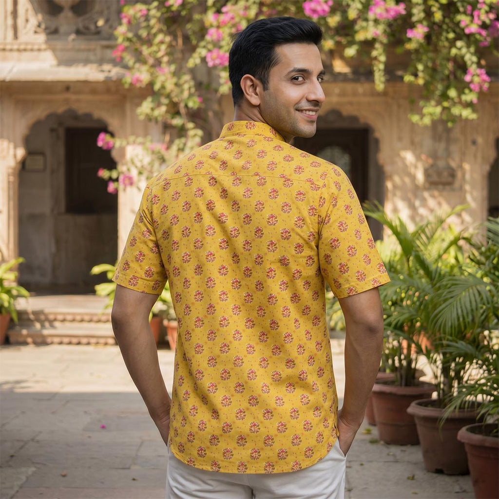 Cotton Men Short Kurta-ELLE111118