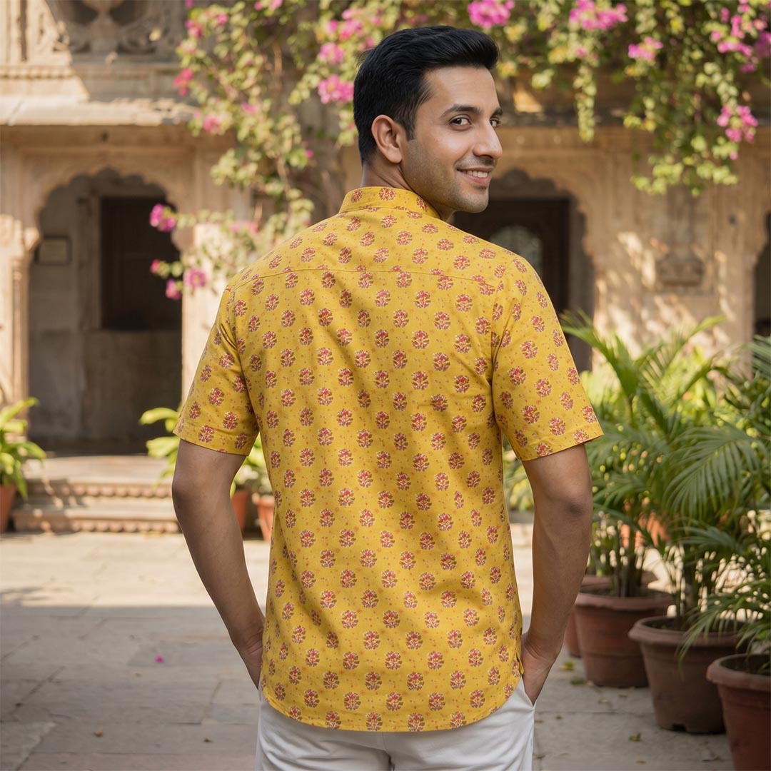 Cotton Men Short Kurta-ELLE111118
