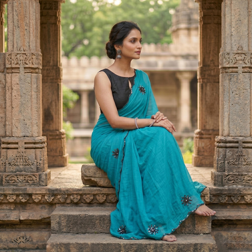 Star Georgette Soft Silk Saree