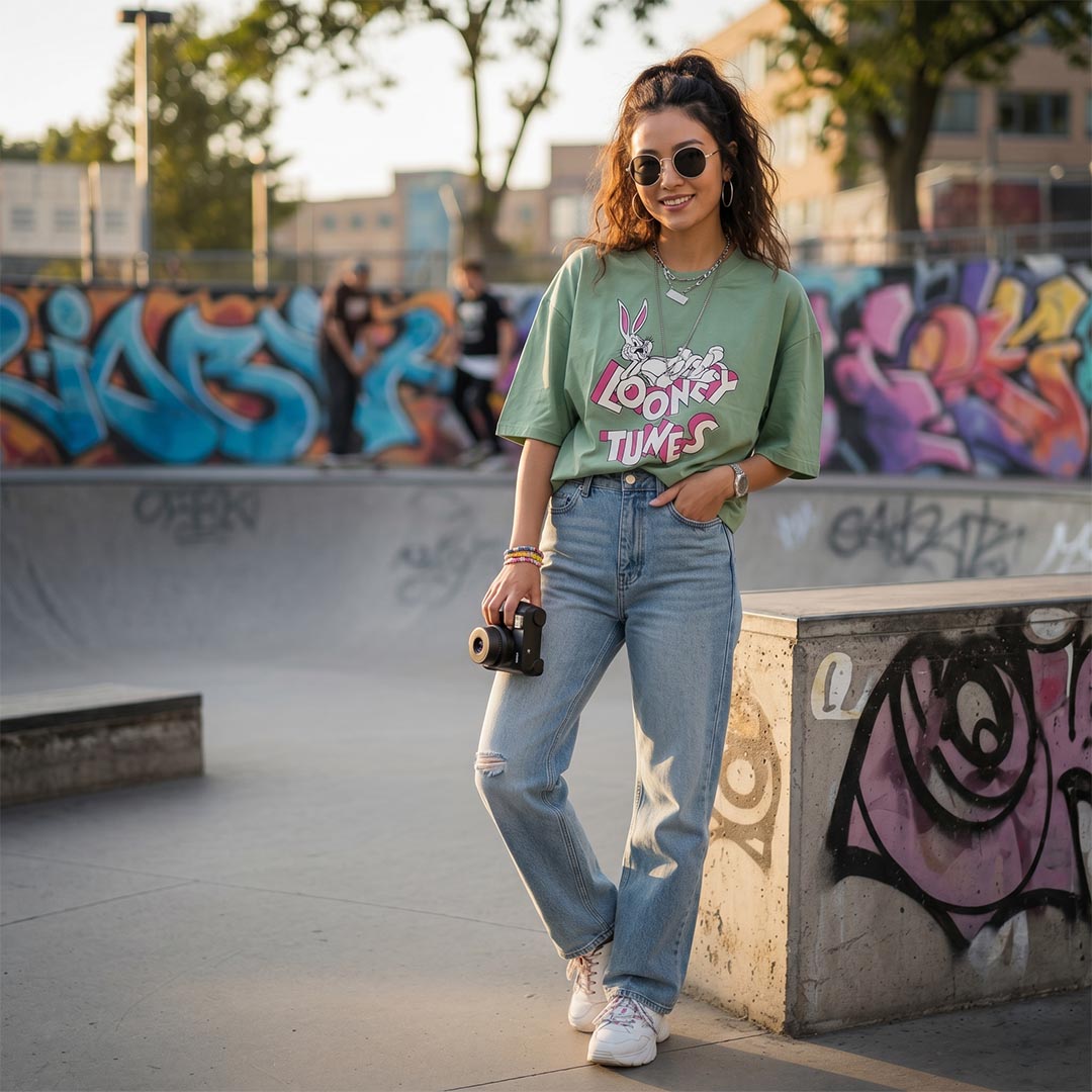Cotton Oversized Crop Tops