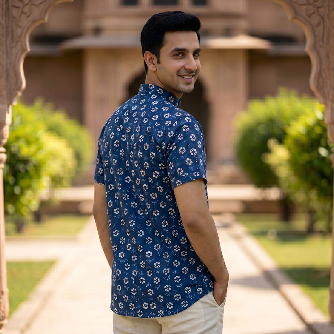 Cotton Men Short Kurta-ELLE111118