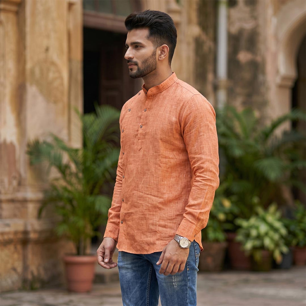 Cotton Men Designer Ethnic Kurta-ELLE114162