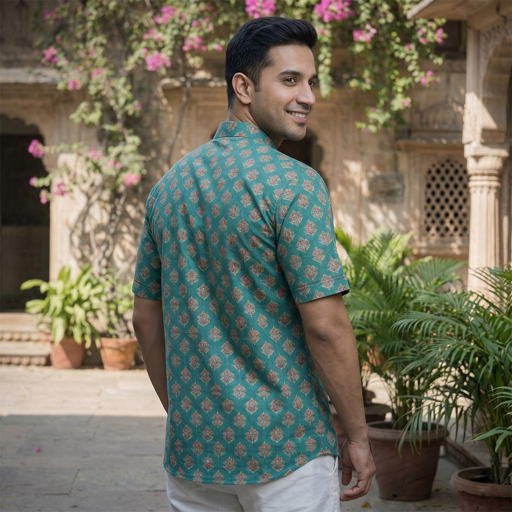 Cotton Men Short Kurta-ELLE111118