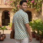 Cotton Men Short Kurta-ELLE111118